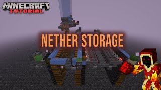 Cómo Hacer un ALMACÉN de ITEMS en el NETHER  Minecraft 119 [upl. by Anwahsed]