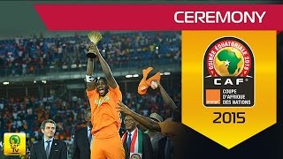 Trophy and Medal Ceremony  Côte DIvoire  Orange AFCON 2015 [upl. by Babby343]