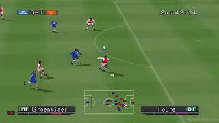 Winning Eleven 2002  Arsenal VS Chelsea  Gameplay [upl. by Ianthe]