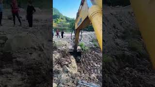 Excavators Load Soil Onto Trucks excavator truck soil [upl. by Ajim]