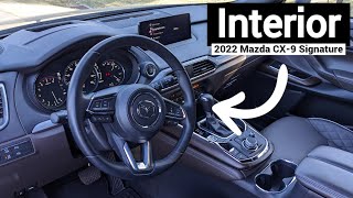 2022 Mazda CX9 Signature Interior  Detailed Walkthrough [upl. by Cock]