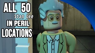 ALL 50 Stan Lee in Peril Locations Guide  LEGO Marvel Super Heroes [upl. by Mendie]