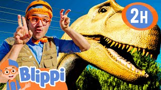 BlippiThe Dinosaur Explorer  Blippi Painting for Kids  Moonbug Kids  Art for Kids 🖌️ [upl. by Yhtomiht455]