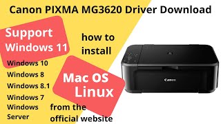 Canon PIXMA MG3620 Driver Download and Setup Windows 11 Windows 10 Mac 14 Mac 13 [upl. by Alauqahs653]