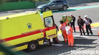 RESGATE FITTIPALDI Pietro Acidente Imagens Fortes WEC Spa crash rescue [upl. by Elamef]