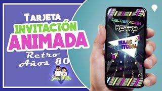 RETRO PARTY de los 80 Video INVITACIÓN Fiesta Disco cumpleaños [upl. by Nevarc]