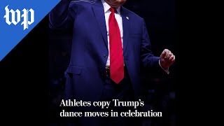 Athletes copy Trump’s dance moves in celebration [upl. by Wallie]