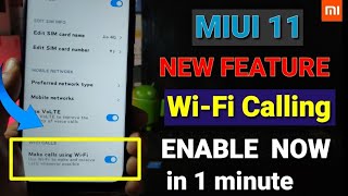 Miui 11 New Update feature Make WiFi Calling  How to make free WiFi calling in Xiaomi devices [upl. by Demodena]