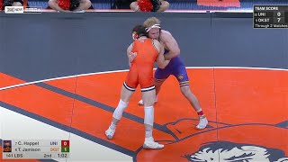 141lbs Cael Happel UNI vs Tagen Jamison Oklahoma State [upl. by Duane]