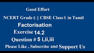 NCERT Grade 8  CBSE Class 8  Factorisation Exercise 142 Question 5 iiiiii in Tamil [upl. by Asia]