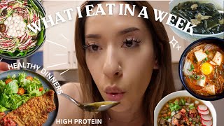 what i eat in a week 🥩🍜 home cooked high protein korean amp mexican recipes [upl. by Goeger106]