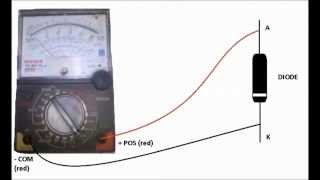 How to test diode using multitester analog [upl. by Eiramannod579]