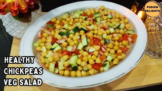 High Protein Chickpea Salad  Chana Salad  Instant Veg Recipe By Fusion Delights [upl. by Adnarem]