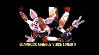 GLAMROCK MANGLE VOICE LINES ThunderThors Voice Overs Vol 3 REUPLOAD [upl. by Lertnahs87]