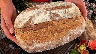 So hat meine Großmutter früher Landbrot gebacken Ein altes Brotrezept Brot ohne hefe [upl. by Ayhtin]