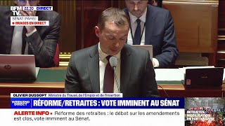 La réforme des retraites est adoptée par le Sénat [upl. by Nair]