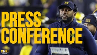 Michigan HC Sherrone Moore meets with the media after the Wolverines win over Northwestern [upl. by Anaejer55]