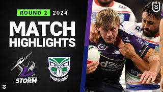 NRL 2024  Storm v Warriors  Match Highlights [upl. by Januarius]