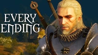 The Witcher 3 EVERY ENDING GOOD amp BAD ENDINGS [upl. by Tichonn]