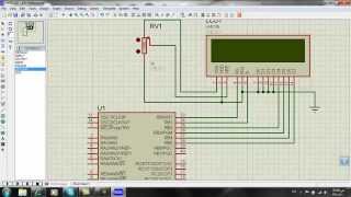 LCD  mikroC PRO for PIC  ISIS Proteus  Included Program [upl. by Aicila]