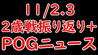 1123 2歳戦振り返りampPOGニュース レイニング快勝！大物？2重賞ampBC振り返りも！【POG2425】 [upl. by Elleniad]