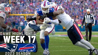 New England Patriots vs Buffalo Bills Game Highlights  NFL 2023 Week 17 [upl. by Annoyk910]