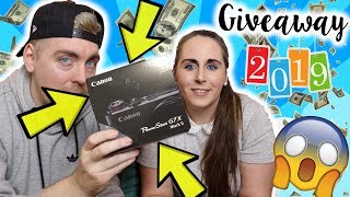 HUGE GIVEAWAY VLOGGING CAMERA SETUP  2019 PLANS [upl. by Battat]