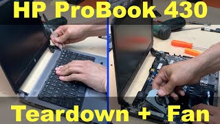 HP ProBook 430 Teardown and Fan Cleaning  Repaste [upl. by Andeee]