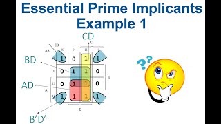 30 Prime Implicant and Essential Prime Implicants  Example 1 [upl. by Anahsek]