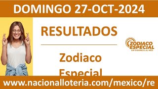 Resultado del sorteo Zodiaco Especial del domingo 27 de octubre de 2024 [upl. by Baseler]