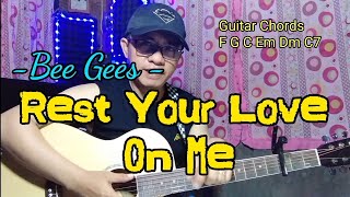 Rest Your Love On Me Bee Gees Guitar Tutorial Chords and Lyrics litsmixtv [upl. by Alix]