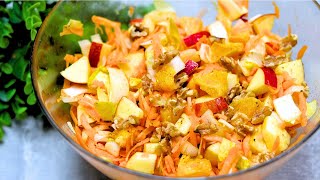 Chicorée Salat mal anders mit einer Geheimzutat in 5 Minuten Mit Orange Apfel amp leckerem Dressing [upl. by Mariann175]