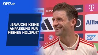 Müller verschenkt JubiläumsSchuhe an Fans [upl. by Amil]