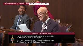 INQUIRY Sen Cormier speaks to the importance of municipalities to Canadas growth [upl. by Sixla]