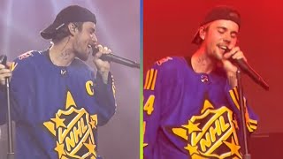 Watch Justin Biebers First Live Show Since Canceling World Tour [upl. by Adilen144]