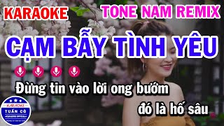 Karaoke Cạm Bẫy Tình Yêu Nhạc Sống Remix Tone Nam [upl. by Naillimxam]