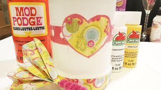 DIY Valentines Mason Jar  Upcycle Crafts [upl. by Schuyler]