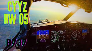 B737 Busy Approach and Landing in Toronto FULL ATC COCKPIT VIEW [upl. by Nylanna]