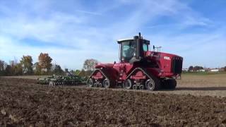 Versatile Delta Track 550 pulling a John Deere Chisel Plow [upl. by Symons]