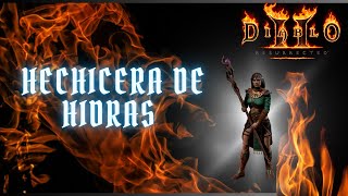 HECHICERA DE HIDRAS DE FUEGO DIABLO 2 RESURRECTED  APARECE DIABLO CLON MIENTRAS GRABO 😮😮 [upl. by Hawkie457]