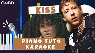 Eddy de Pretto amp Yseult  Kiss Piano Cover Tutoriel Instru KARAOKE Paroles [upl. by Hy450]