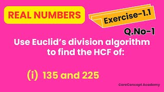 How to find HCF using Euclids Division Algorithm  Class X  Real Number [upl. by Tani]