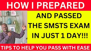 How I Prepared amp Passed The SMSTS Exam In Just 1 Day  2024 [upl. by Anegroeg868]