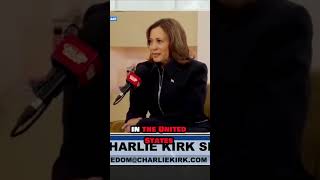 Kamala Harris Addresses Abortion Lies charliekirk politics debate news [upl. by Harol]