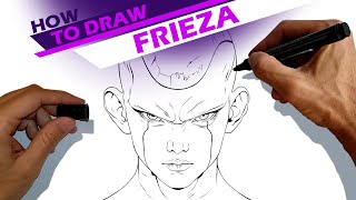 Frieza Dragon Ball manga character  How to draw [upl. by Liddle]