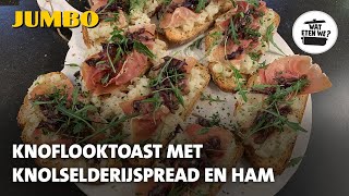 Wat eten we Knoflooktoast met knolselderijspread en ham [upl. by Lud]