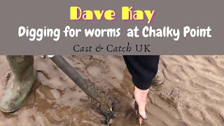 Cast amp Catch UK Best Fork Position for Digging Worms Bait at Easington nr Kilnsea E Yorkshire [upl. by Anayd490]