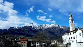 Meano Belluno italy 7 Marzo 2017 timelapse h 1345 1530 [upl. by Ynatirb]