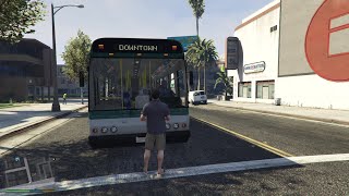 GTA 5  Driving a Bus until Wasted [upl. by Piggy]