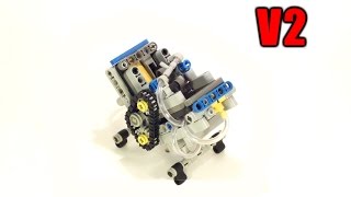 Supersmall V2 Lego pneumatic engine big cylinder [upl. by Jilli]